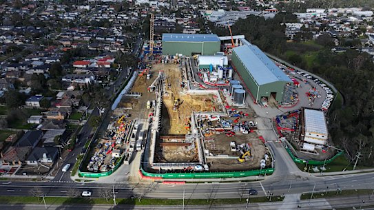Cost overruns on large infrastructure projects, such as Melbourne’s Suburban Rail Loop, could hurt state government budgets.