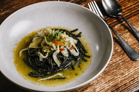 Tagliolini nero is one of the city’s iconic dishes, with a deep, black, oceanic goodness.