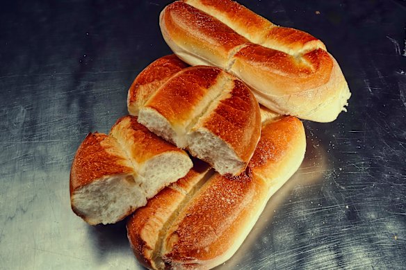 Marraqueta bread (crusty Chilean bread).