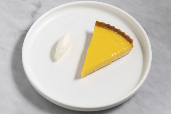 The go-to dish: Lemon tart is gently set and packs a mouth-puckering acid punch.