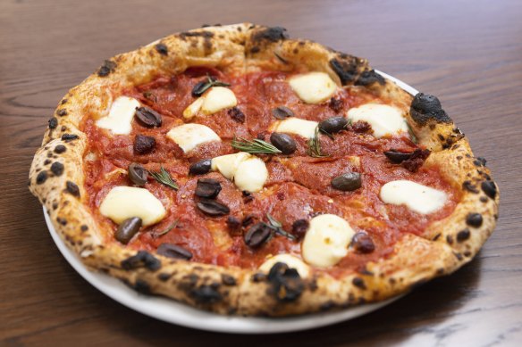 The go-to dish: Diavola pizza.