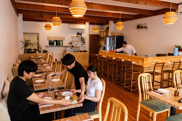 Inside the Cotham Road restaurant.