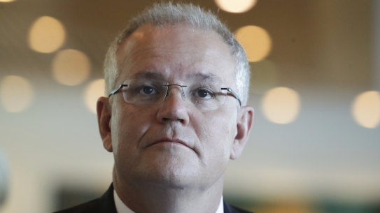 Prime Minister Scott Morrison during the launch of the International Women's Day 2019 at a Parliamentary breakfast at Parliament House in Canberra on  Thursday 14 February 2019. fedpol Photo: Alex Ellinghausen