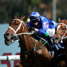 Bonny Ezra (blue silks)  looks perfectly placed in Race 9. 