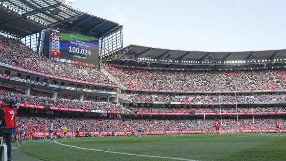 The AFL grand final crowd in 2022.