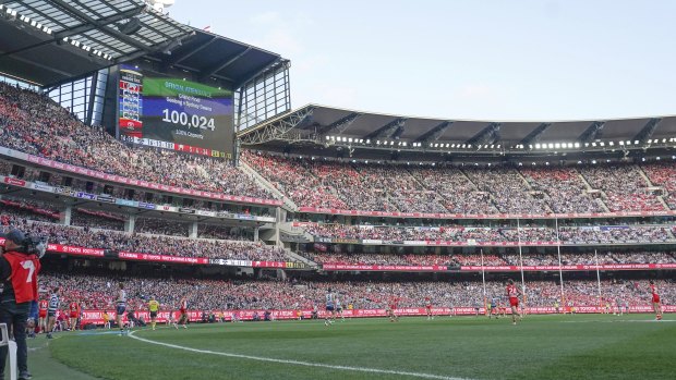 The AFL grand final crowd in 2022.