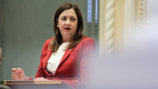Queensland Premier Annastacia Palaszczuk in parliament this week.