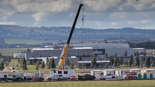 Construction underway at the new quarantine facility in Mickleham.