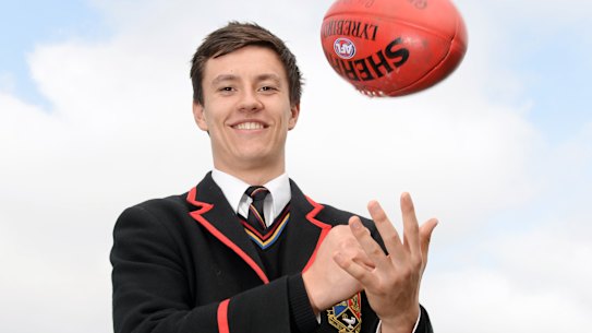 Hugh McCluggage, pictured in his Ballarat Clarendon College uniform, will be a key player in Saturday’s AFL grand final.