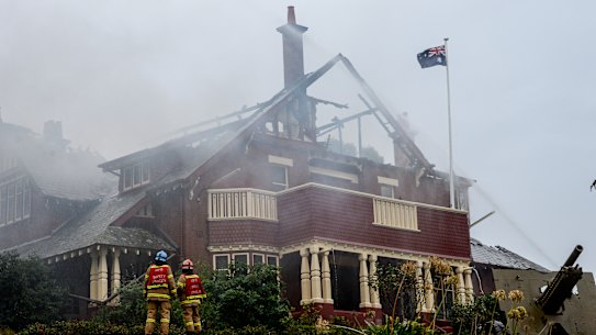 A fire in April 2017 gutted the century-old mansion that housed Ivanhoe RSL.
