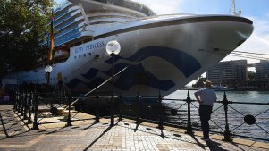 The Ruby Princess docked in Sydney on Thursday.