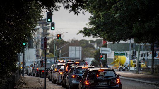 Traffic along Dacey Ave, Alexandria