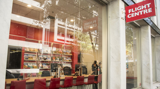 Flight Centre's said bookings fell to 20 per cent of their normal volumes in March. 