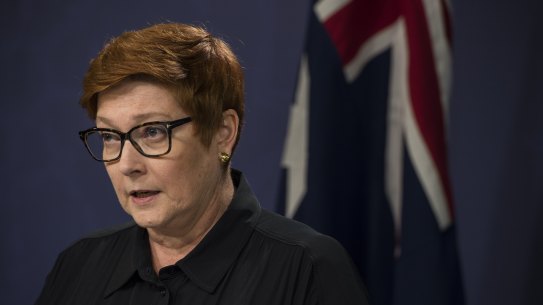 Marise Payne says she reiterated Australia’s concerns about the security agreement.