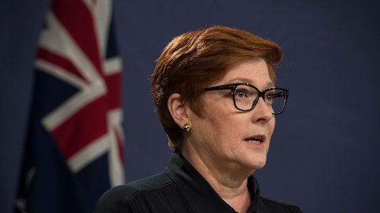 Marise Payne,  Minister for Foreign Affairs speaking about Australia’s reaction to the invasion of Ukraine by Russia on Saturday.