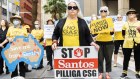 A rally in solidarity with the Gomeroi people’s opposition to the Narrabri gas project.