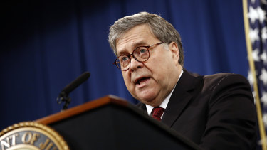 Attorney-General William Barr speaks about the release of a redacted version of special counsel Robert Mueller's report.