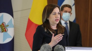 Queensland Premier Annastacia Palaszczuk announces the state will reopen before Christmas, urging Queenslanders to get vaccinated before then.