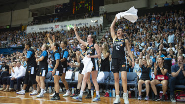 The Canberra Capitals thrived in front of a massive Canberra crowd. But they hope they don't get to play in front of them again.
