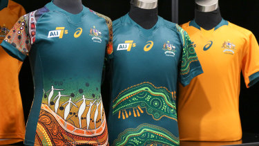 Australia’s new rugby sevens jerseys.