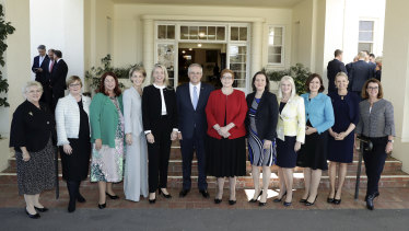 The women ministers and parliamentary secretaries in Mr Morrison new-look team.
