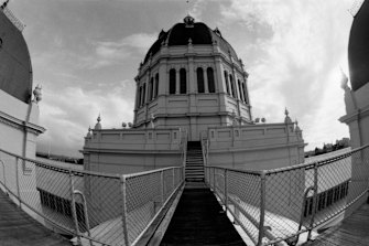 The walkway leading to the promenade deck in 1980. 