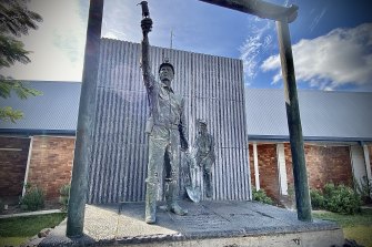 ‘At the coalface’: the miners’ memorial in Blackwater, a central Queensland town living or dying on the coal economy.