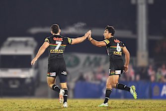 Nathan Cleary and Jarome Luai are back together in the Panthers halves.