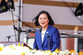 Taiwan’s president Tsai Ing-wen said during National Day celebrations in Taipei that the island is facing “unprecedented challenges”.