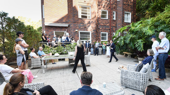The auction of the Bellevue Hill terrace.