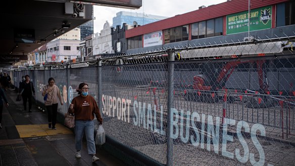 Small businesses on Church Street, Parramatta have lost a lot of passing trade since the start of the coronavirus pandemic and construction of the light rail.