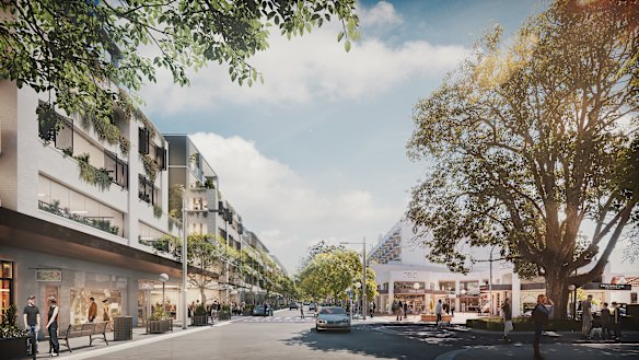 An artist impression of the Cross Street precinct in Double Bay.