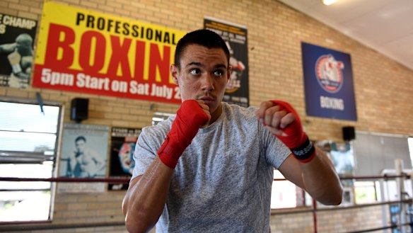 Serious business: Tim Tszyu will face highly-rated Englishman Denton Vassell.