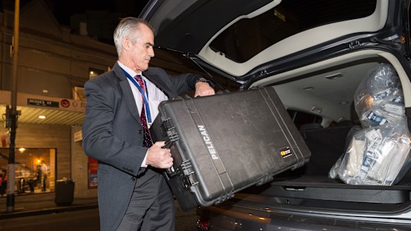 AFP officers removed shredded documents and other evidence from the AWU offices in Sydney in 2017. 