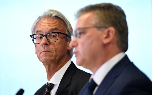 Sticking to their guns: FFA chief executive David Gallop and chairman Chris Nikou.