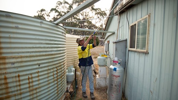 Mark Chapman has decided he will stay and try to save his property.