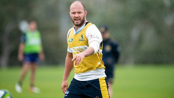 Lachlan McCaffrey at Brumbies training on Thursday.