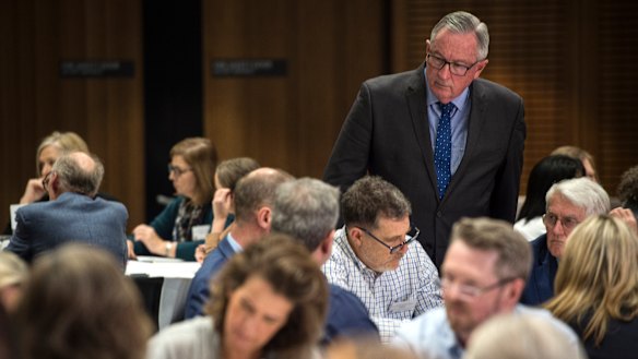 Minister for health Brad Hazzard at the Sydney Children's Hospitals Network roundtable.