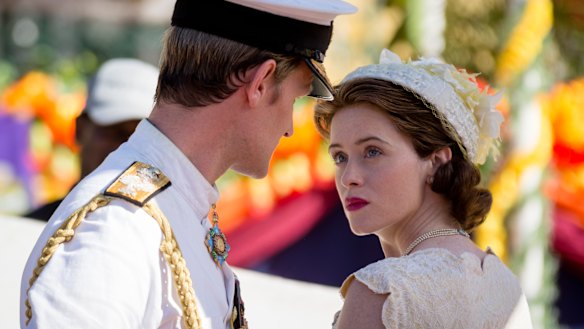 Claire Foy, with Matt Smith, in Netflix's The Crown.