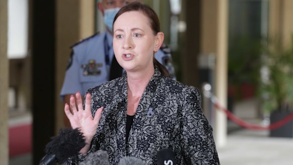 Health Minister Yvette D’Ath delivered the state’s COVID-19 numbers on Sunday.