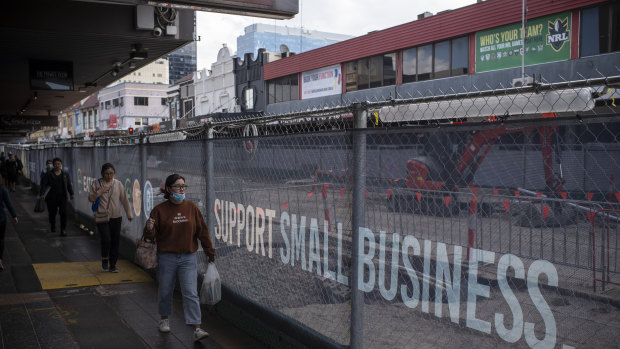 Small businesses on Church Street, Parramatta have lost a lot of passing trade since the start of the coronavirus pandemic and construction of the light rail.