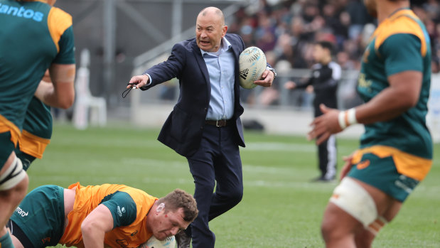 Eddie Jones, as Wallabies head coach, in 2023.