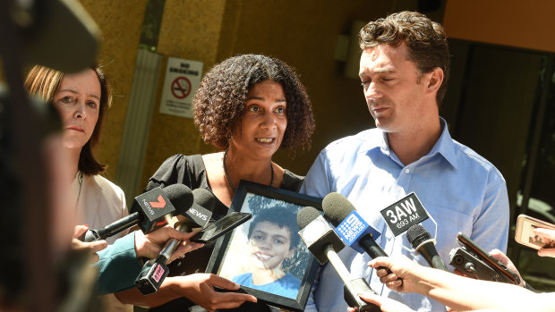 Louis Tate's parents, Simon Tate and Gabrielle Catan, after a 2018 coronial inquest hearing.  