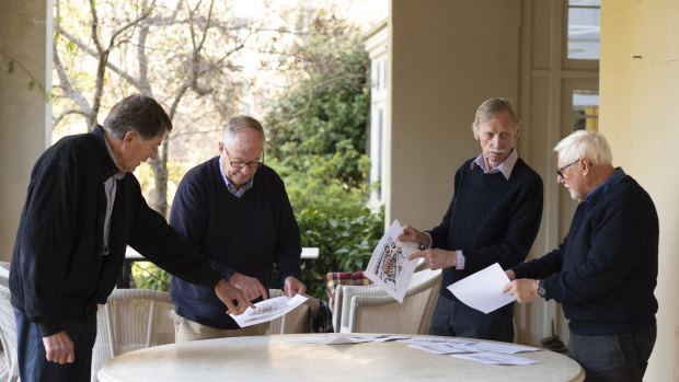 Residents (from left) John Barrett, Peter Edwards, Clive Probyn and Eric Savage from the Friends of Bowral and the Berrima Residents Association.