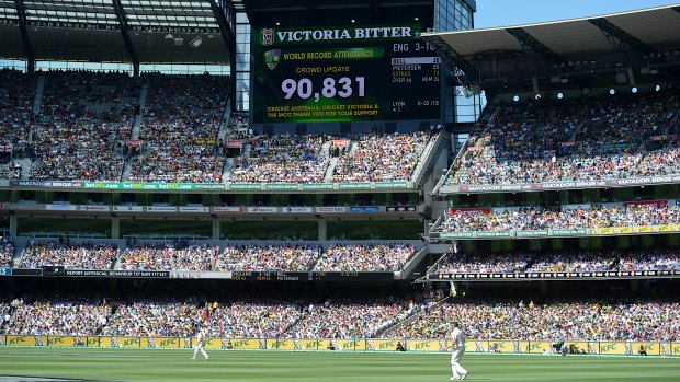 Flashback: Crowds flocked to the MCG for Boxing Day five years ago.