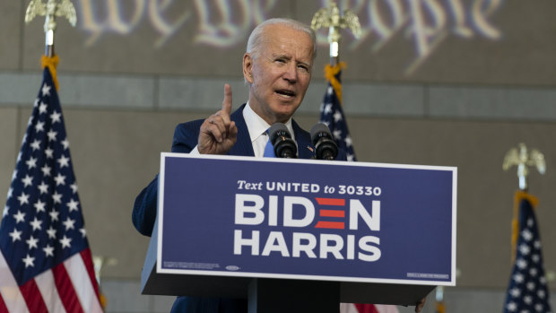 The team of Democratic presidential candidate Joe Biden announced his strong financial position on Sunday.