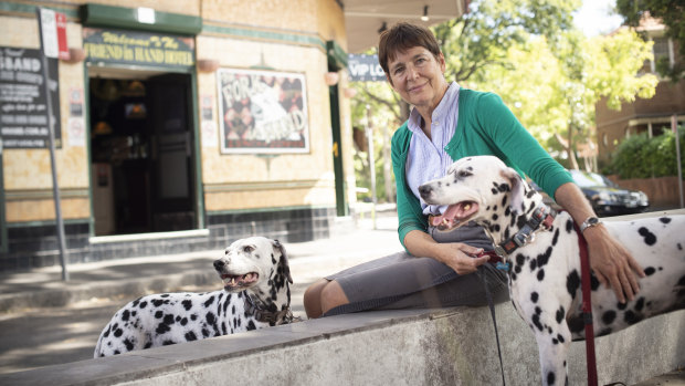 Dog owner Caroline Alcorso said there were occasions when she wanted to visit a pub with her Dalmatians.
