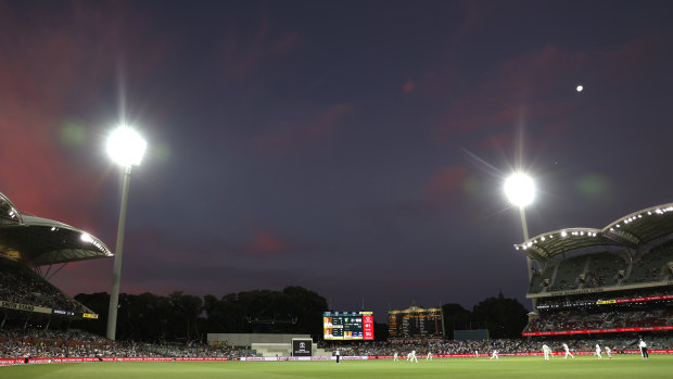 It’s been a beautiful day at the Adelaide Oval. 