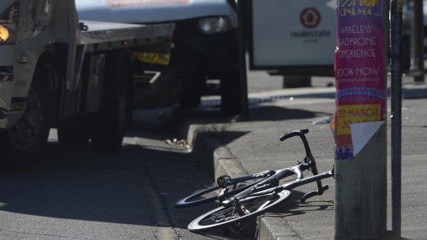 The bicycle crash was the second incident within half an hour on the same stretch of Moore Park Road on Tuesday.