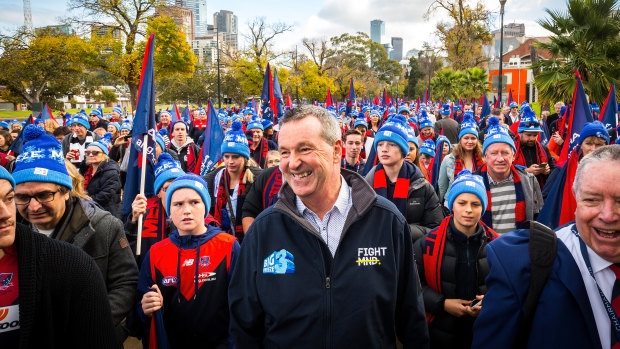 Neale Daniher spoke to the Demons players this week ahead of their final against Hawthorn.